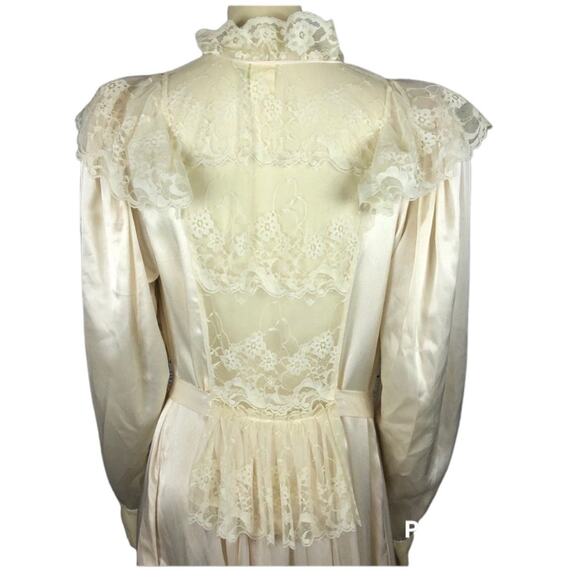 Vintage Victoria’s Secret gold label lace Victorian Edwardian robe size small - Picture 7 of 12